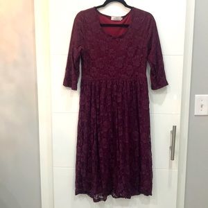 Lacey mid length dress